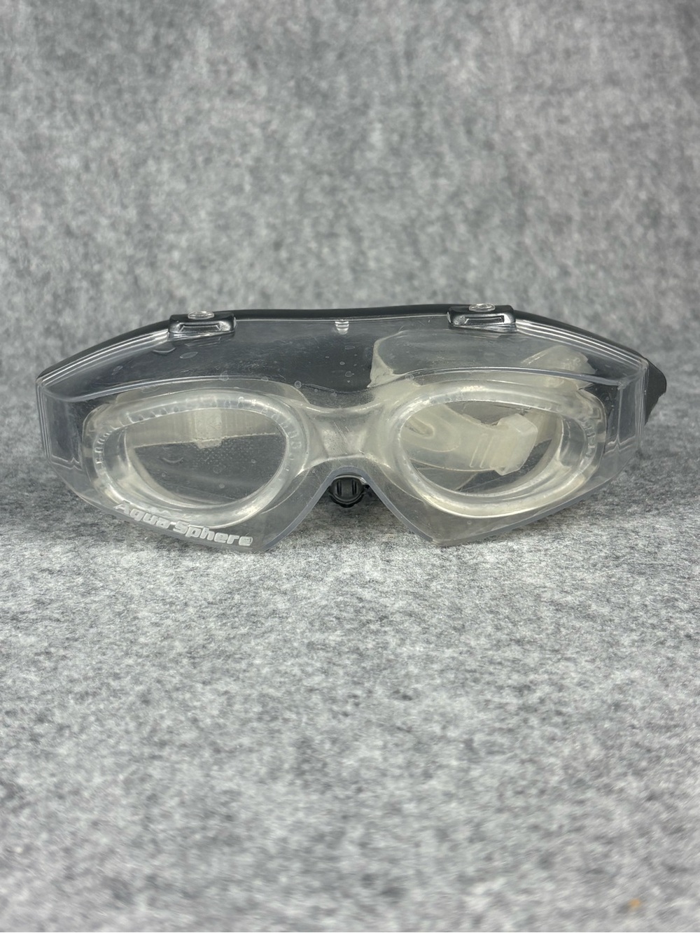 Aqua Sphere Kaiman Clear Swim Goggles Made in Italy + Hard Case